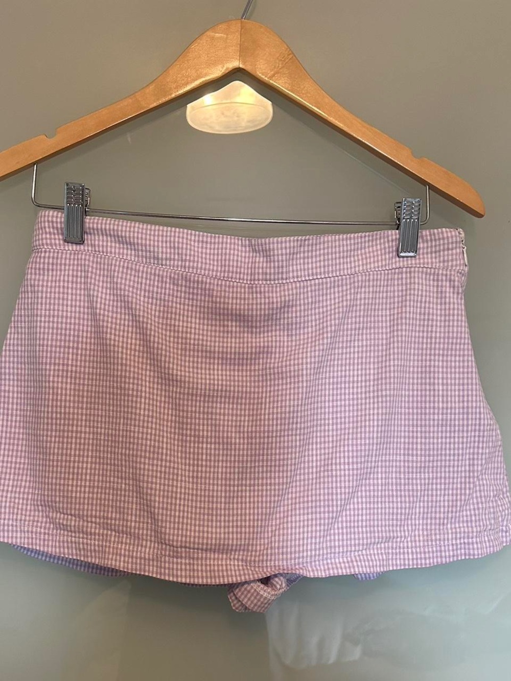 Free People Lilac Gingham Skort
